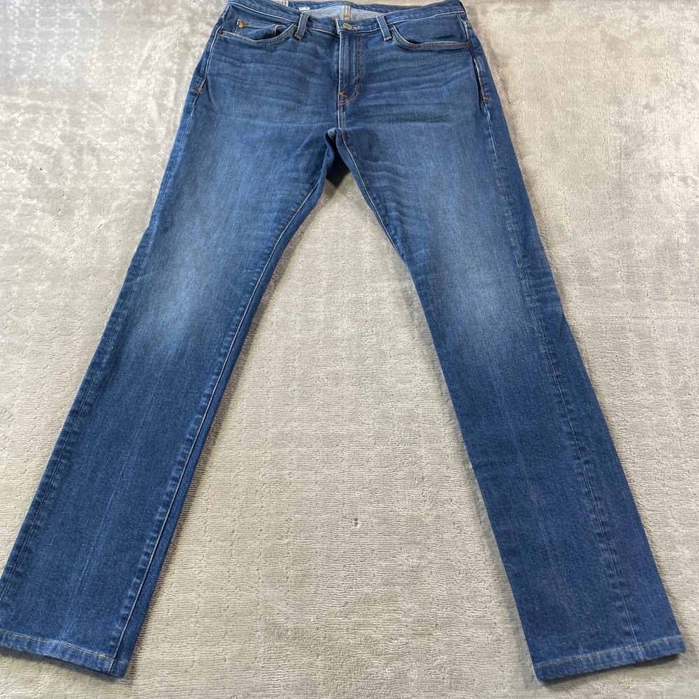 Ace Rivington Jeans Mens 34x34 Blue Athletic Taper Candiani Denim Italy 34x32